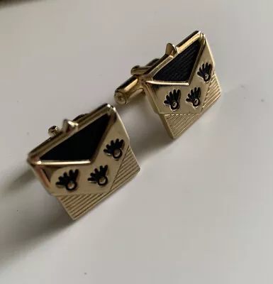 Vintage Anson Gold Tone Cufflinks Mid Century Modern • $15.60