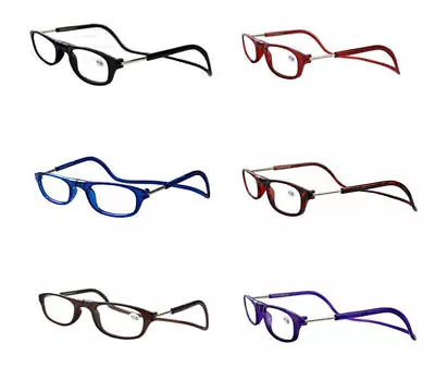 Magnetic Reading Glasses Snap Click Front Neck Hanging Reader Presbyopic Glasses • $6.56