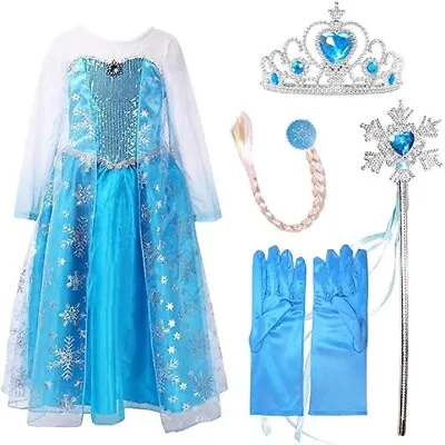 £16.99 • Buy  Girls ELSA  Fancy  Dress + Complete  Accessories Included 