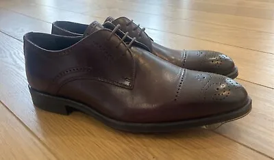 £65 • Buy REISS Rostin Brogue Derby Bordeaux Shoes EU Size 43 UK Size 9 New RRP £195