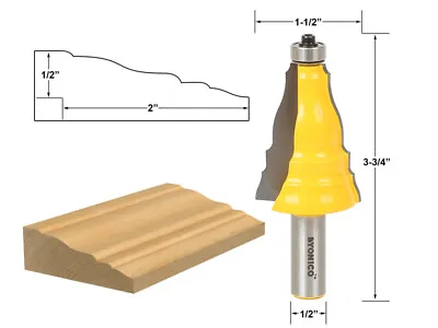 2  Door & Window Door & Window Casing Router Bit - 1/2  Shank - Yonico 16123 • $33.95