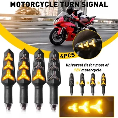 4 Pack Motorcycle Universal Turn Signals Blinker Amber Lights For Suzuki DRZ400s • $19.09