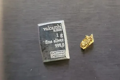 1 Gram Valcambi Silver & Alaskan Gold Nuggets • $10.95