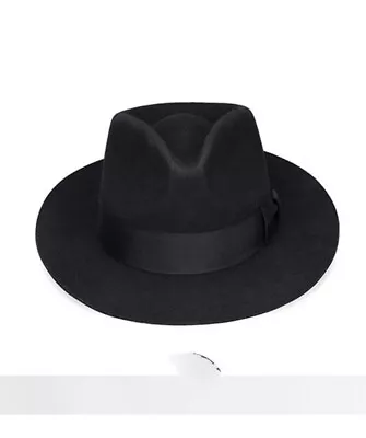 Michael Jackson Smooth Criminal  Men's Wool Fedora Hat Cap Cosplay Props • $45.85