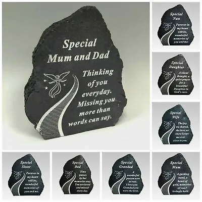 £11.99 • Buy Black And White Stairway To Heaven Rock Memorial Detail Grave Plaque Tribute New
