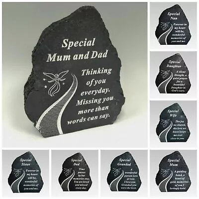 £11.99 • Buy Black And White Stairway To Heaven Rock Memorial Detail Grave Plaque Tribute New