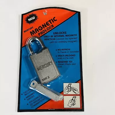 Mercury Mark II Magnetic Padlock Vintage Lock NOS In Package • $32.87