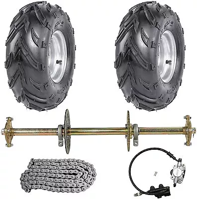 32  Rear Axle Kit 428 Sprocket Hub Brake 6  Wheels Go Kart ATV Quad Bike Buggy • $298.99