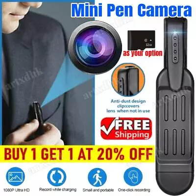 £7.99 • Buy 1080P HD Mini Pocket Pen Camera Hidden Portable Body Video Recorder DVR Cam 2023