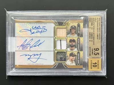 2022 Topps Triple Threads Auto Soto Tatis Jr Machado GOLD 6/9 BGS 9.5 Gem Mint • $69