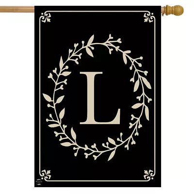 Briarwood Lane Classic Monogram Letter L House Flag Double-Sided House Flag • $18.99