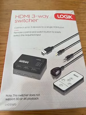 LOGIC 3-way Switcher HDMI • £8