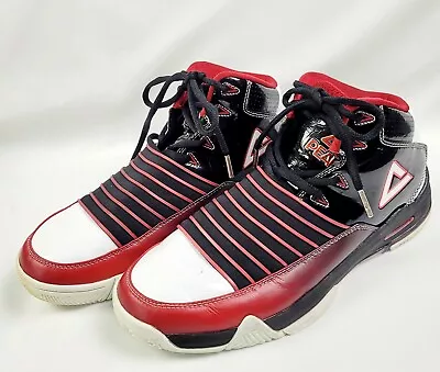 Peak Tony Parker Basketball Shoes Men US 8.5 Red & Whte Hardly Worn • $36