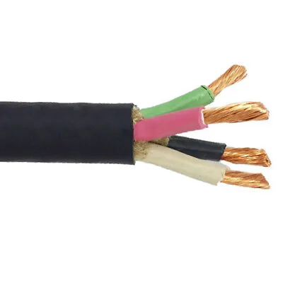 50' 6/4 SOOW Portable Power Cable Flexible CPE Jacket Black 600V • $240