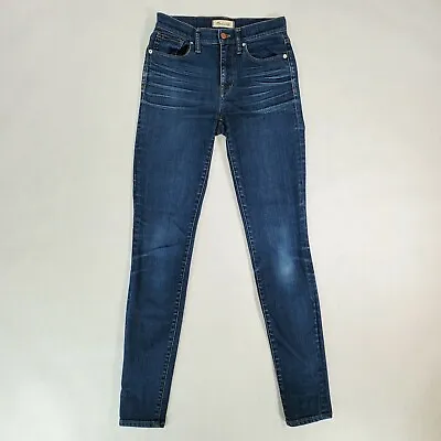 $34.99 • Buy Madewell Jeans Women's 9  High Riser Skinny Stretch Ankle Dark Wash Blue Denim 