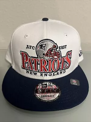 New Era 9FIFTY New England Patriots 1990s Throwback Retro Snapback Hat Cap White • $34.99