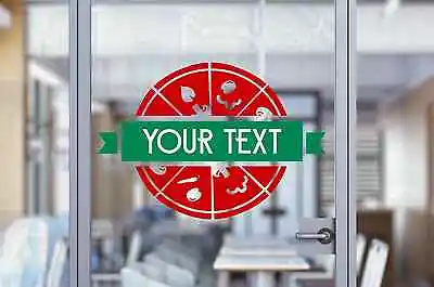 £0.99 • Buy Custom Restaurant Pizza Pizzeria Shop Sign Text Wall Window Decal Sticker Art