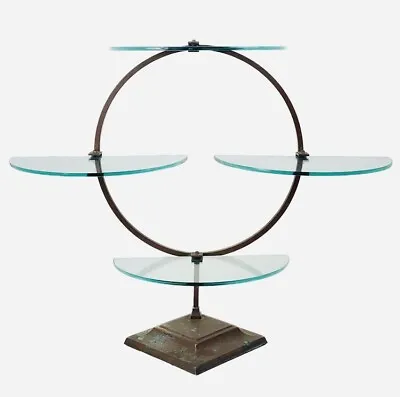 Stunning 1920’s French Solid Bronze & Glass Art Deco Display Stand • $840.47