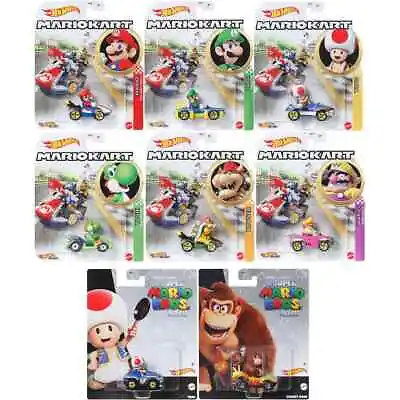 Hot Wheels Mario Kart Collection Of 1:64 Scale Die-Cast Replica Vehicles GBG25 • $17.99