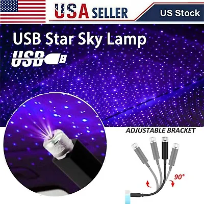 $3.89 • Buy USB Car Interior Roof LED Star Light Atmosphere Starry Sky Night Projector Lamp