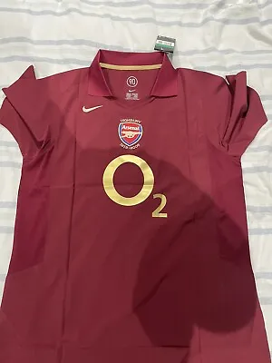 £74.95 • Buy Arsenal Retro 2005 2006 Football Shirt Highbury Away Jersey HENRY 14 XL ✅