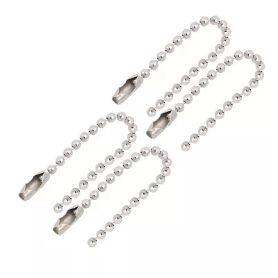 Stainless Steel Bead Ball Chain Keychain 2.4mm By 3 Inches 4pcs • $5.96