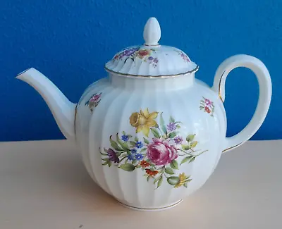 Vintage Royal Worcester Roanoke Floral 6 Cup Teapot Made In England • $125