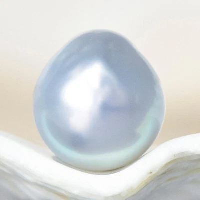 $14.99 • Buy South Sea Pearl White Baroque 8.43 Mm Maluku Islands Indonesia 0.75 G Undrilled