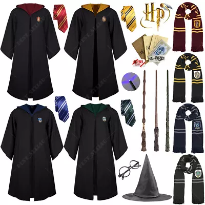 Harry Potter Children Adult Robe Tie Cloak Gryffindor Slytherin Cosplay Costume • $7.50