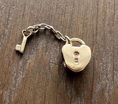 $350 • Buy Pandora Retired 14K Gold Key To My Heart Bead With Dangle - 750341
