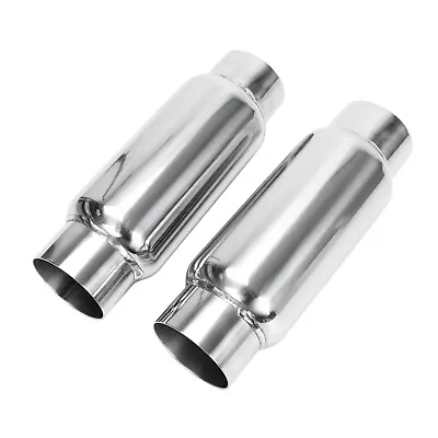 3  Inlet 3  Outlet Exhaust Muffler Pair Of 3 Inch Resonator Universal Stainl... • $100.31
