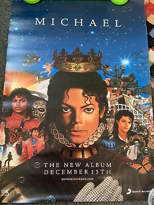 MICHAEL JACKSON Official Michael Album Promo Poster 71x50cm *New • £20