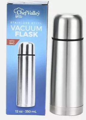 NEW STAINLESS STEEL INSULATED BULLET VACUUM THERMOS FLASK HOT&COLD 12oz/350MLCV • $14.99