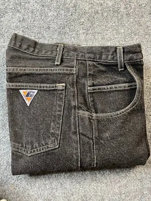 VTG Guess Jeans USA Black Denim Pascal Loose Tapered Y2K 90s Size 16  (28x28) • $39.50