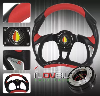 320mm Grip Improvement Steering Wheel W/ Black 1.5  Slim Quick Release & Button • $48.99