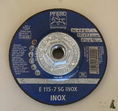 Pferd 4 1/2” X 1/4” Depressed Center Grinding Wheel-Angle Grinder • $10