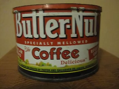 Vintage Rare Butter-nut Coffee Can 1/2 Pound Size Advertising Tin  No Lid • $10
