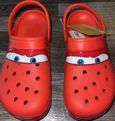 CROCS Lightning McQueen Classic Clogs Shoes Size M8 W10 Pixar Cars • $90