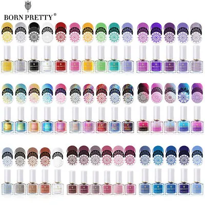 BORN PRETTY 6/9/15ml Nail Stamping Polish Nail Art Template Plate Varnish Nail • $4.61