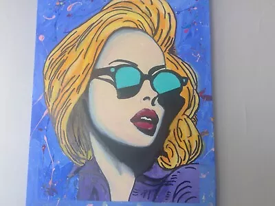 Marilyn Monroe Poster Style  Pop Art Original  Signed Abstract Painting 18x24  • $320