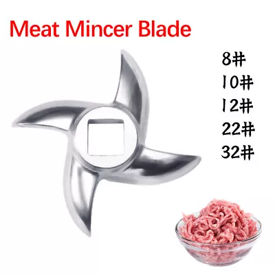 Meat Mincer Grinder Spare Blade Curved Knife Size #8/10/12/22/32 Stainless Steel • £6.26