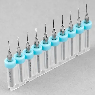 10pcs 0.5mm Micro Tungsten Carbide Twist Drill Bit PCB For Dremel Rotary CNC • $11.71