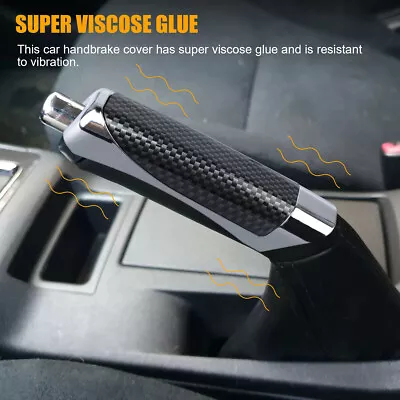 Black Carbon Fiber Style Auto Car Hand Brake Protector Cover Parts Accessories • $3.61