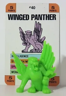 90's Monster In My Pocket Winged Panther #40  In Green Complete With Battle Card • $16.15