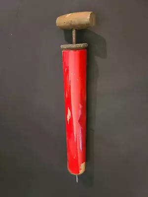 Vintage Hand Air Pump For Inflatable Balls Etc. Metal With Wood Handle • $20
