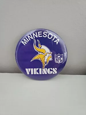 VINTAGE 1970's Minnesota Vikings 3 1/2 Inch Button Fran Tarkenton VERY NICE! • $11.49