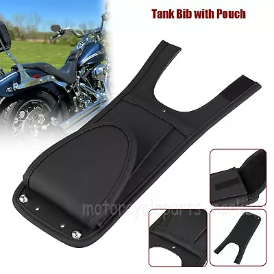 Motorcycle Black Tank Bib W/ Pouch For Harley Heritage Softail FLST Fatboy FLSTF • $44.98