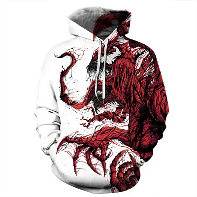 Marvel Venom Hoodie 3D Print Sweater Sweatshirt Pullover Casual Jacket Coat • £51.06