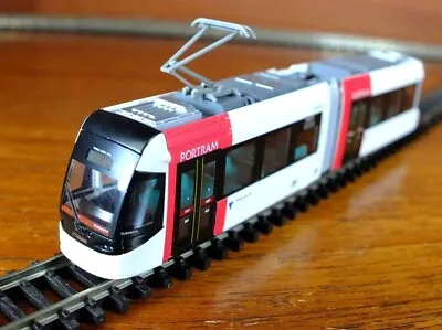 Tomytec N Gauge TLR0601 Toyama Portram Tram In White With Red Doors  • £63