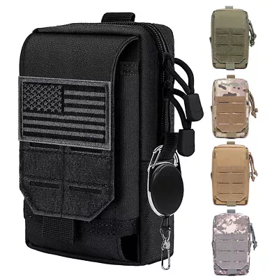 Tactical Molle Pouch EDC Utility Pouch Small Belt Waist Pack Nylon Phone Holster • $9.99